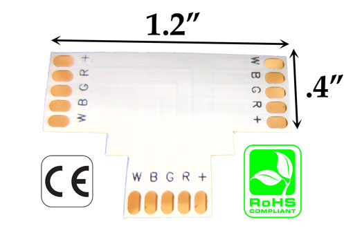 Connector 10mm 5 Conductor 3 Way Solder Less PCB	