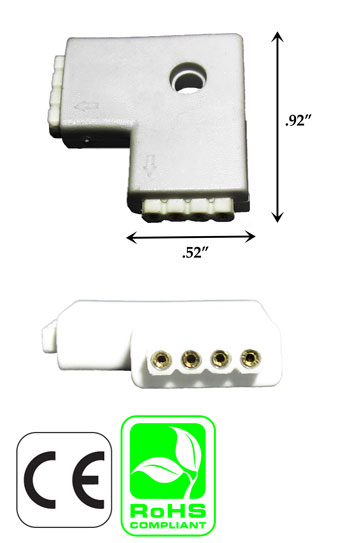 Connector 4 Conductor 2 Way Injected