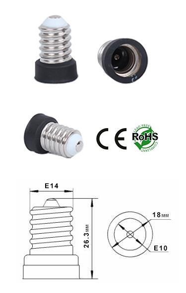 E14 male to E10 female Converter