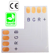 Connector 10mm 4 Conductor 2 Way Solder Less PCB	