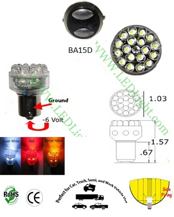 1158 LED Bulb 6V BA15D product 67486