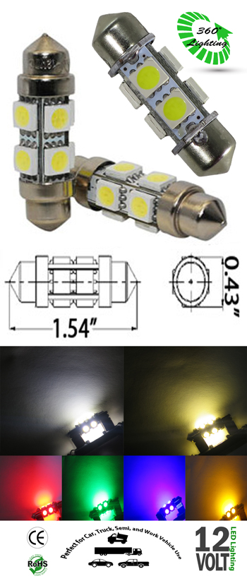 Festoon LED 360 Degree 39 mm 8 5050 12V DC product 87916