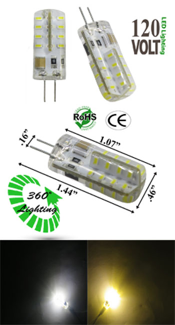 G4 LED 2 Watt 120 VAC 360 Viewing