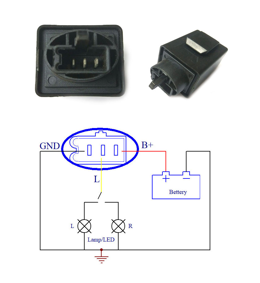 Motorcycle Flasher LED Compatible 12V DC 100W 