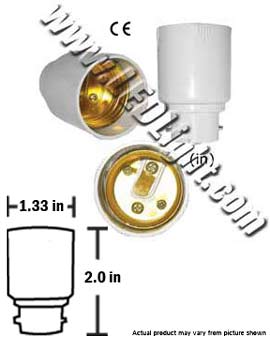 B22 male to E26-E27 female Converter Socket Adapter