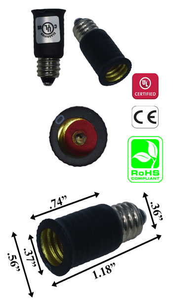 E10 male to E11 female Converter Adapter