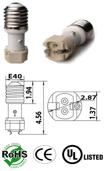 E39 Mogul Screw male to G12 GX12 female Converter