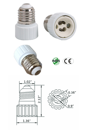 E27 male To GU10 female Converter Lamp Holder