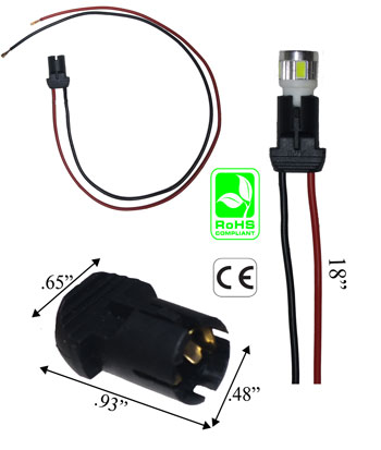 T10 Wedge Socket with Wires