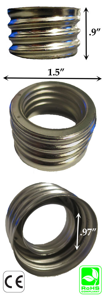 E39-E40 male to E26-E27 female Metal Ring Converter product 89745