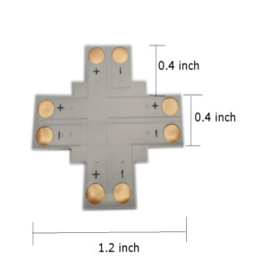 Connector 12 mm 2 Conductor 4 Way Solder Less PCB	