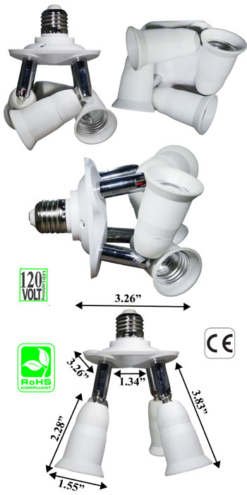 E27 Four female Lamp Holder 