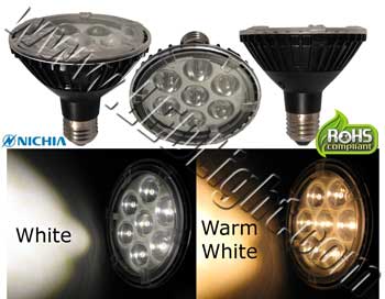 Par30 8 Watt Nichia LEDs E26 30 Degree 85-260 VAC