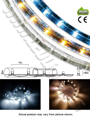 Trafikprop have Maori LED Rope Light 1/2" Diameter 12 VDC Per Foot NCNRNW - Low Voltage - LEDLight