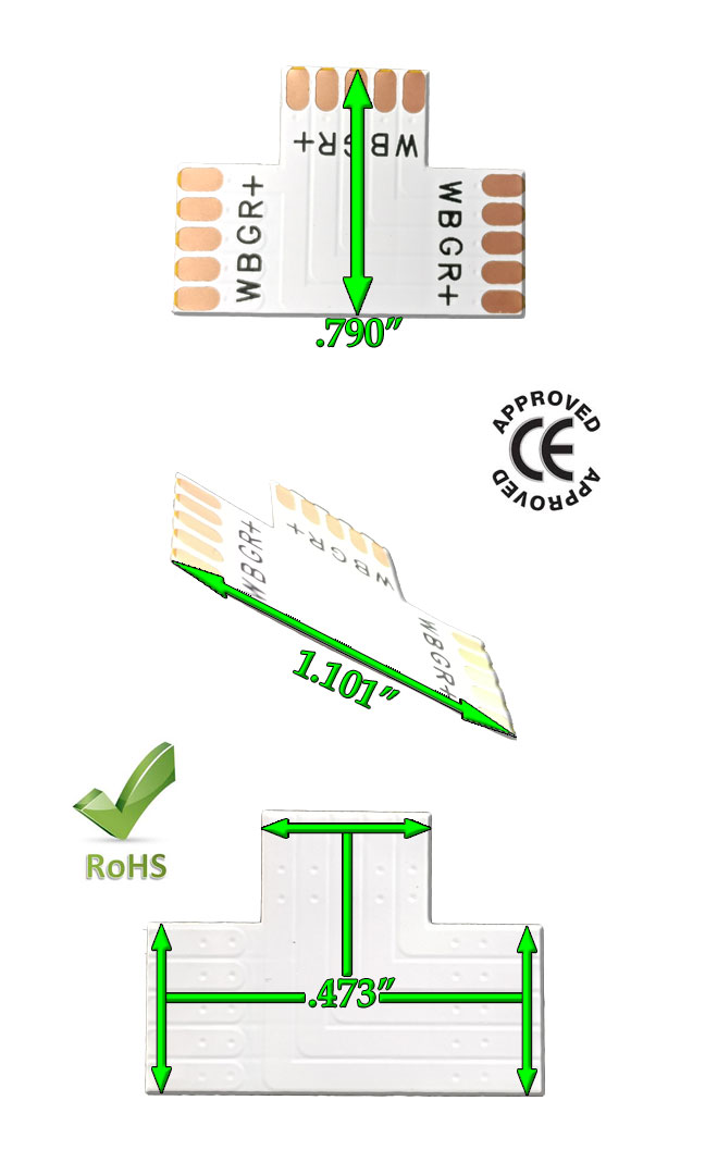 Connector 12 mm 5 Conductor 3 Way Solder Less PCB