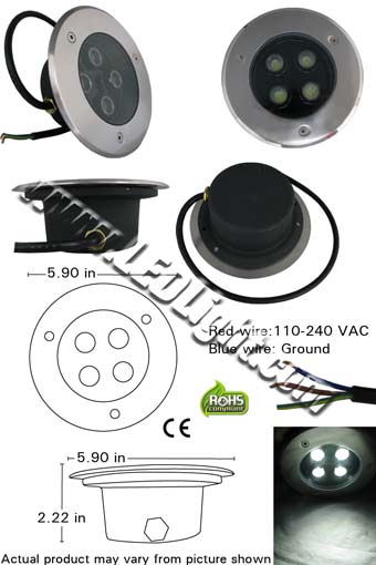 High Power 4 Watt LED Underground LED Lighting product 94852