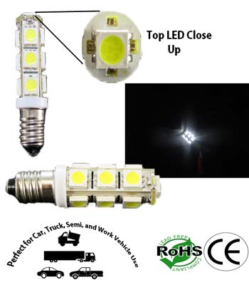 e10 led light bulb with 13 smds