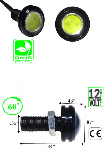 3 Watt LED Indicator Panel Mount 12VDC Dimmable product 95456