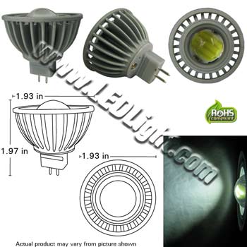 MR16 5 Watt LED Light 12 Volt AC/DC