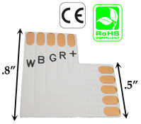 Connector 12 mm 5 Conductor 2 Way Solder Less PCB