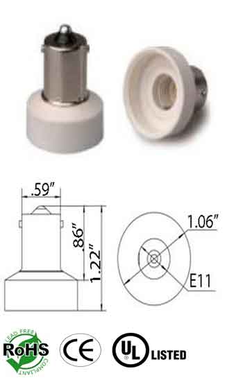 BA15S To E11 Screw Converter