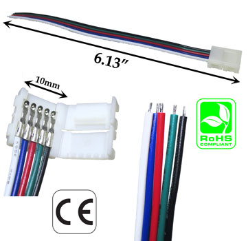 Interlink-able 10mm 5 Conductor Solder Less To Wires