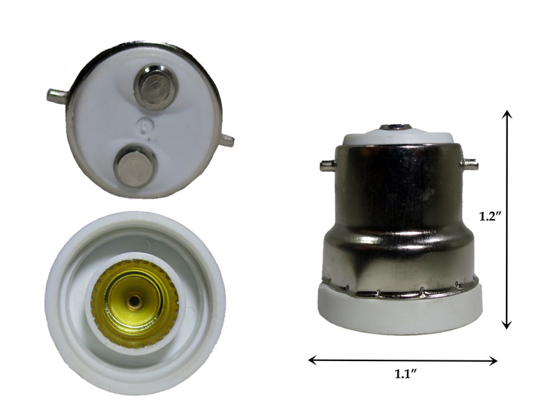 B22 male to E12 female Converter