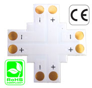 Connector 8mm 2 Conductor 4 Way Solder Less PCB	