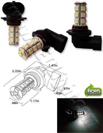 9005 9006 HB3 HB4 LED Tower 18 SMD 12 VDC