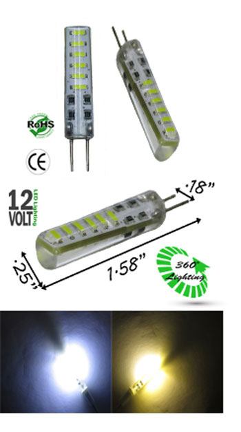 G4 GY6.35 1.4 Watt LED Bulb 12V DC