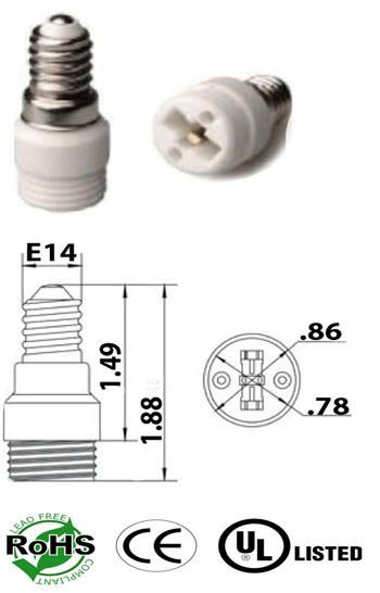 E14 Screw male To G9 female Adapter Converter