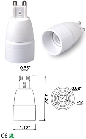 Identiteit Dicteren valuta G9 male to E14 female Converter Adapter - Converters - LEDLight