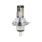 H4 P43T LED Headlight Bulb 5 to 9 Volts Non Polarity Dual Filament Pair