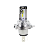 H4 P43t LED Headlight Bulb 5 to 9 Volts Non Polarity Dual Filament Pair
