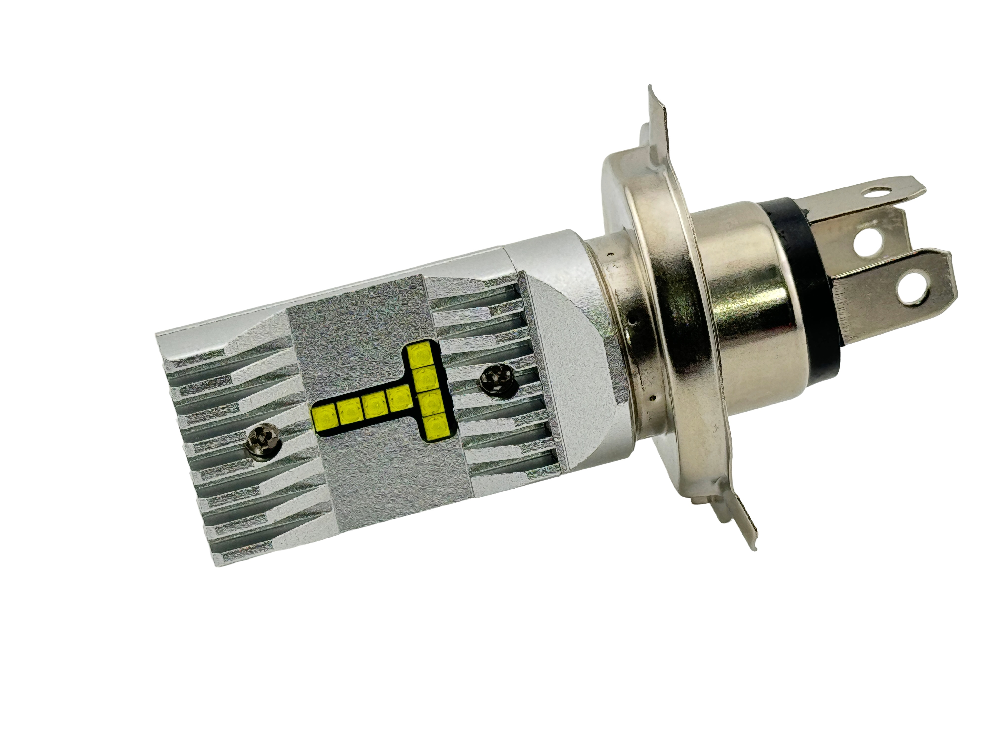 Rebaydo H4 P43t LED Headlight 5 To 30 Volt Dual Filament Non Polarity