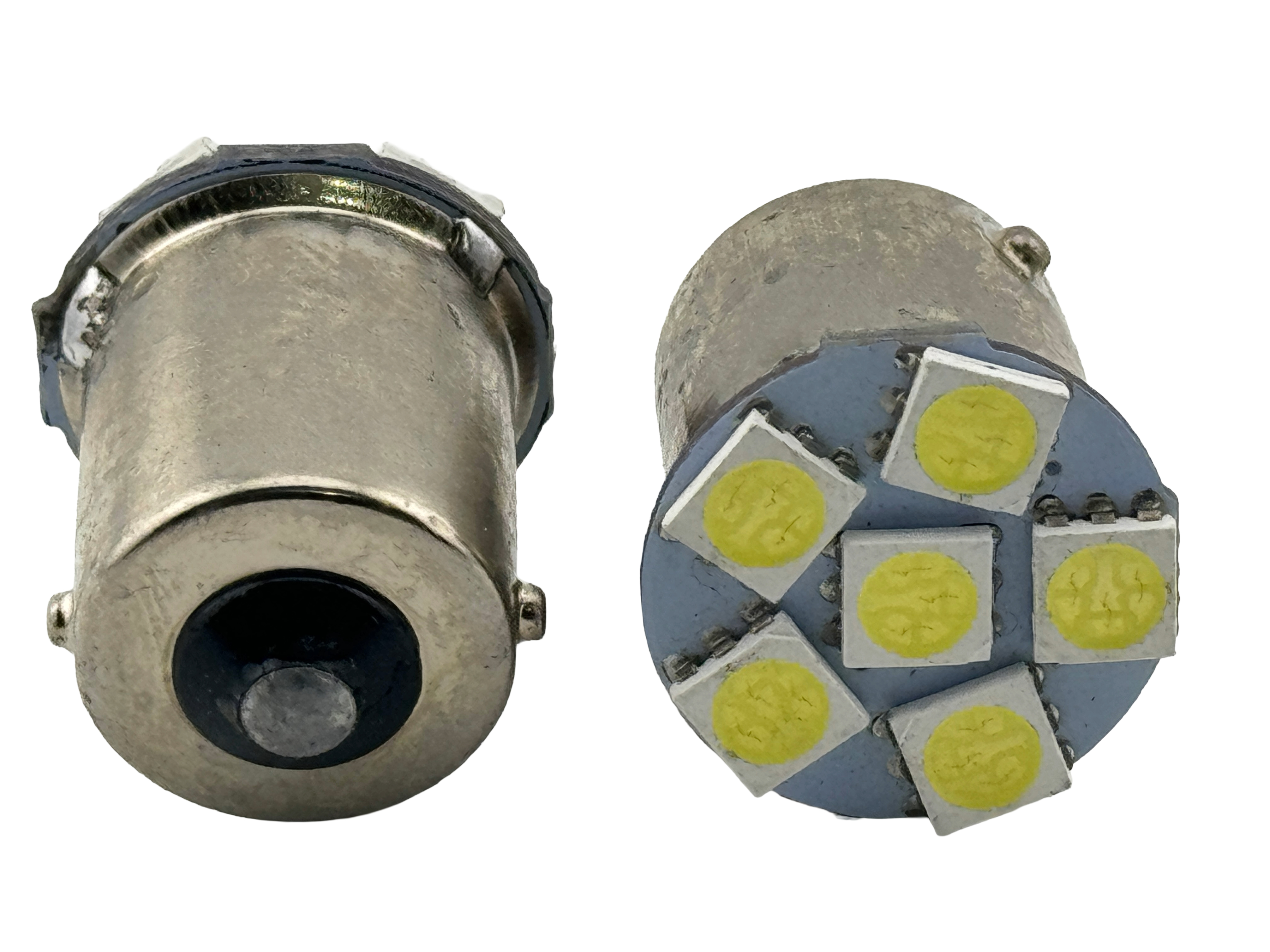Rebaydo 2pcs S25 6 Ultra Bright SMD LED Light 12 Volt DC Dimmable