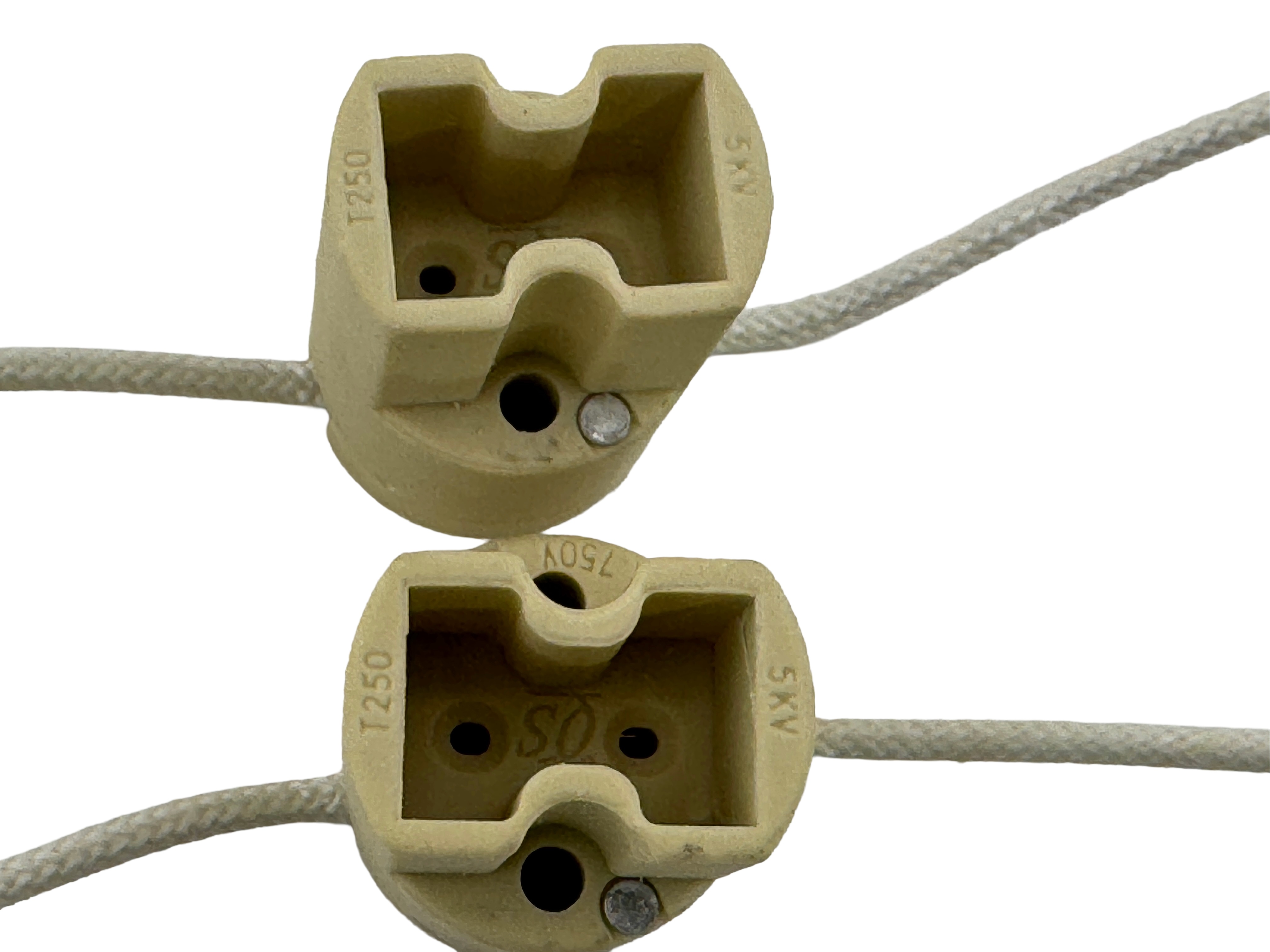 Rebaydo 2pcs G8.5 Ceramic Socket with Wires - Sockets - LEDLight
