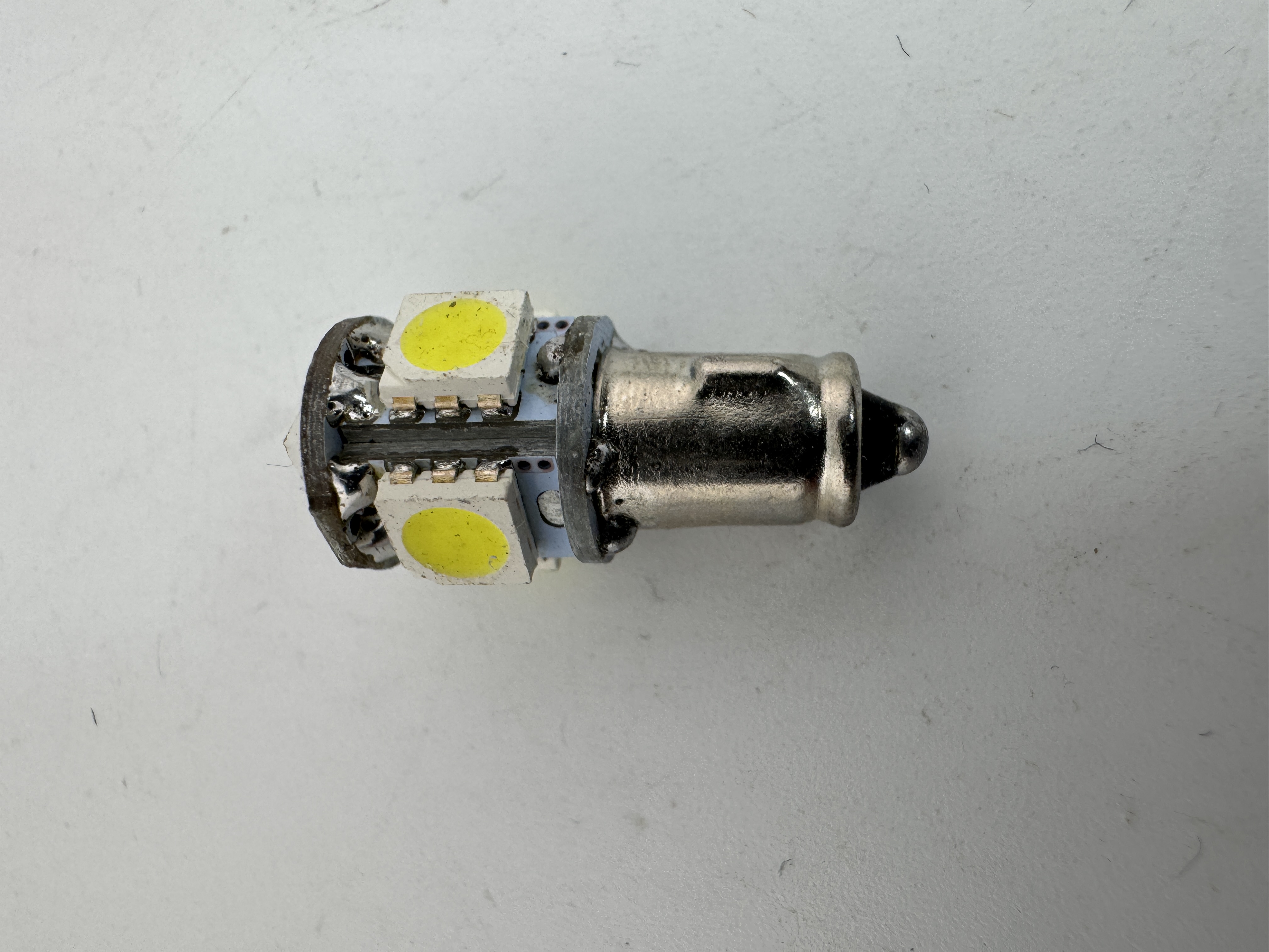 3798 LED Bulb 1.5 Watt 5 LED BA7S Base 6 Volt DC