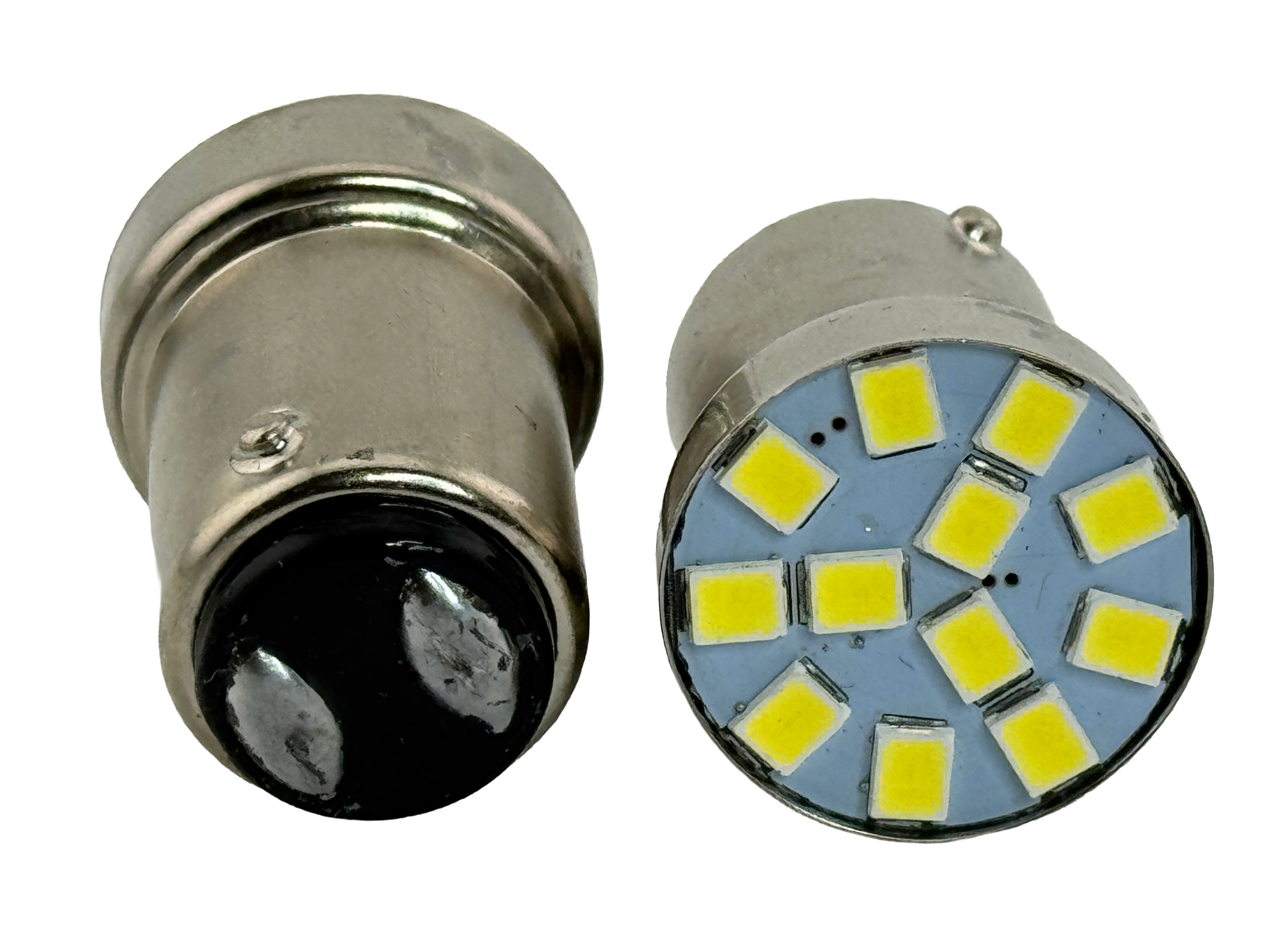 Rebaydo 2pcs 1142 LED Bulb BA15D 12 SMD LED 6 Volt Non Polarity Single Filament