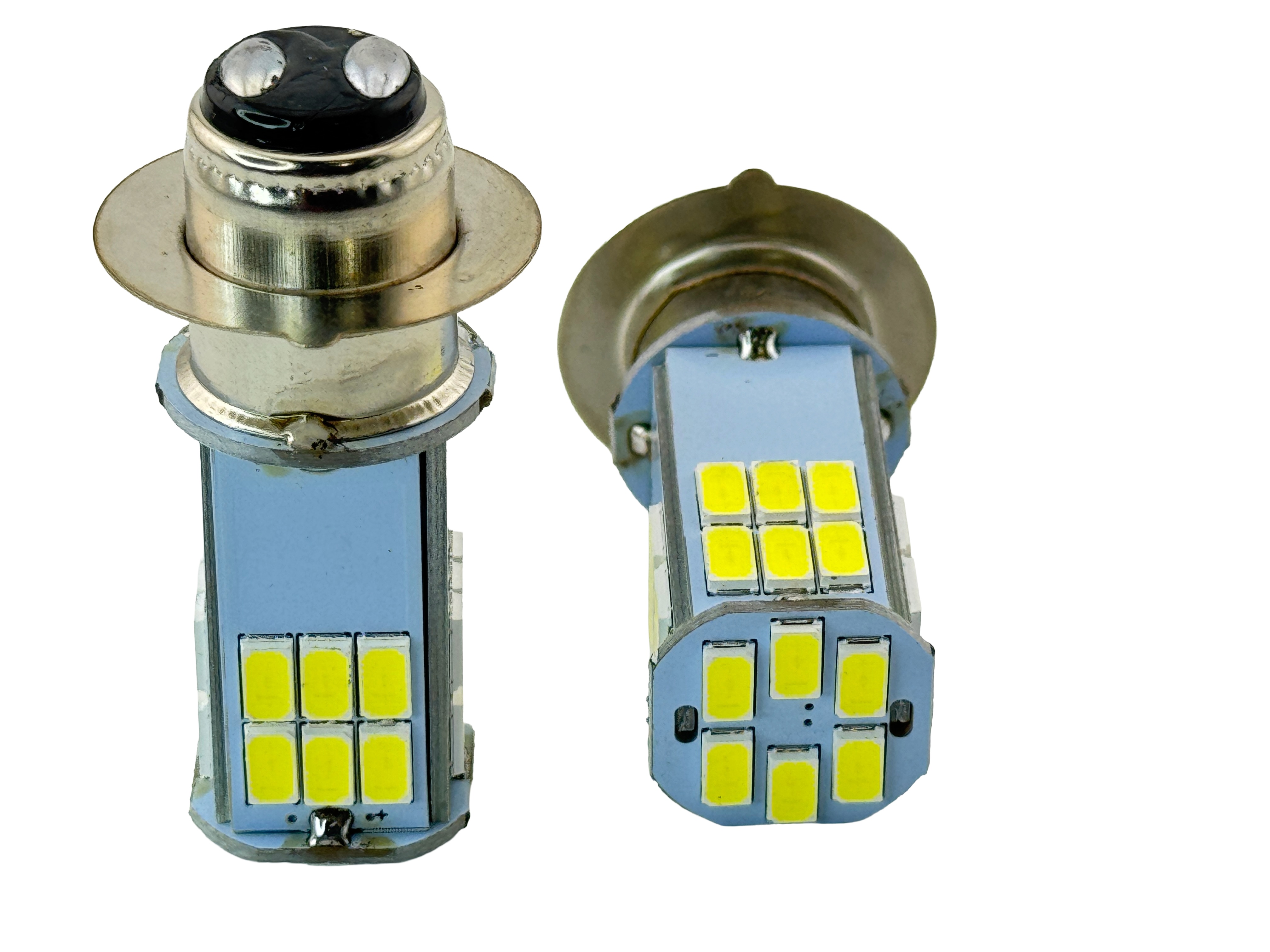 Rebaydo 2pcs LED Headlight P15D-25-1 Base 6 Volt 30 SMD Dual Beam