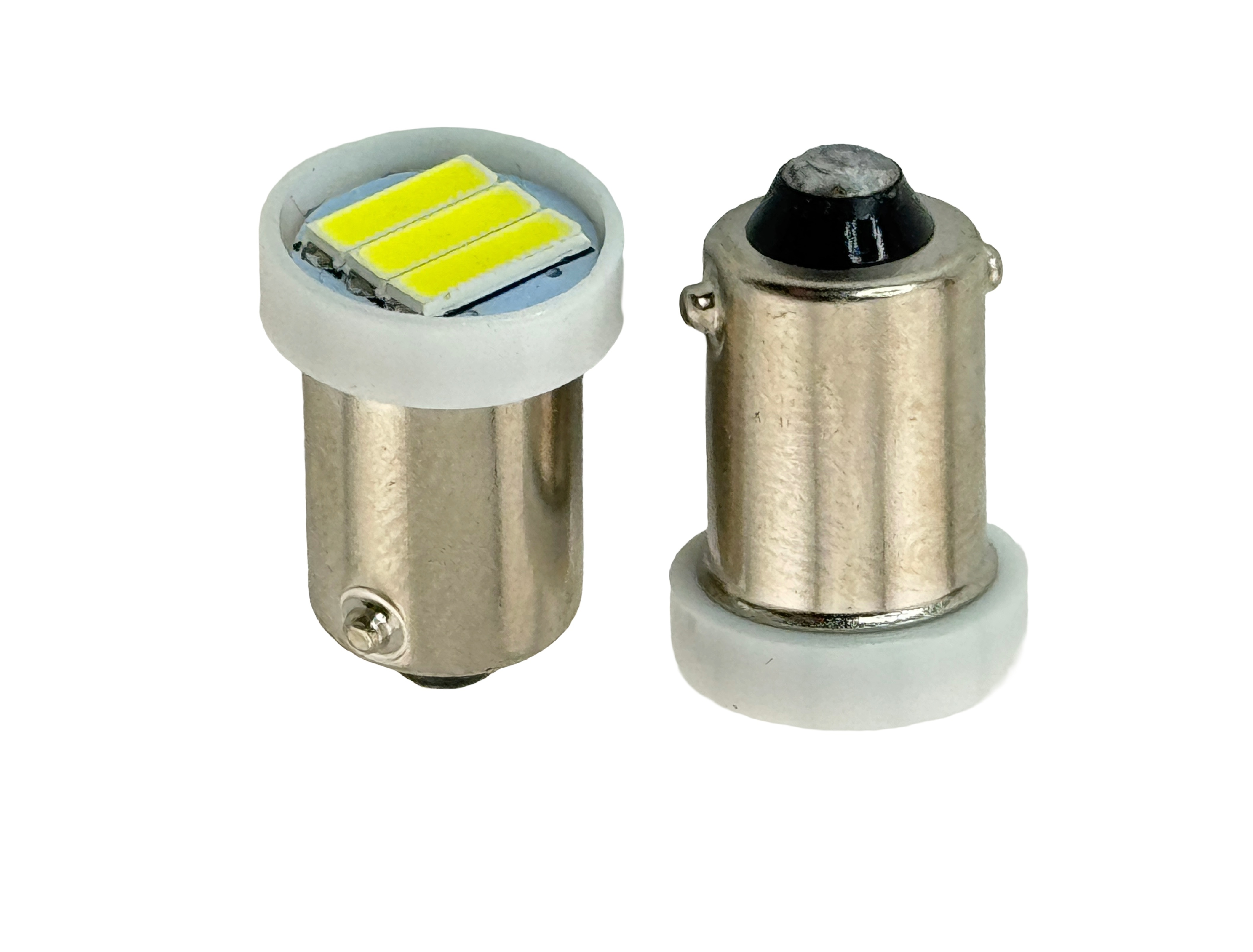 Rebaydo 2pcs 51 Miniature Bulb BA9S Base 8 to 9 Volt 3 SMD 7020 LED T3 ...