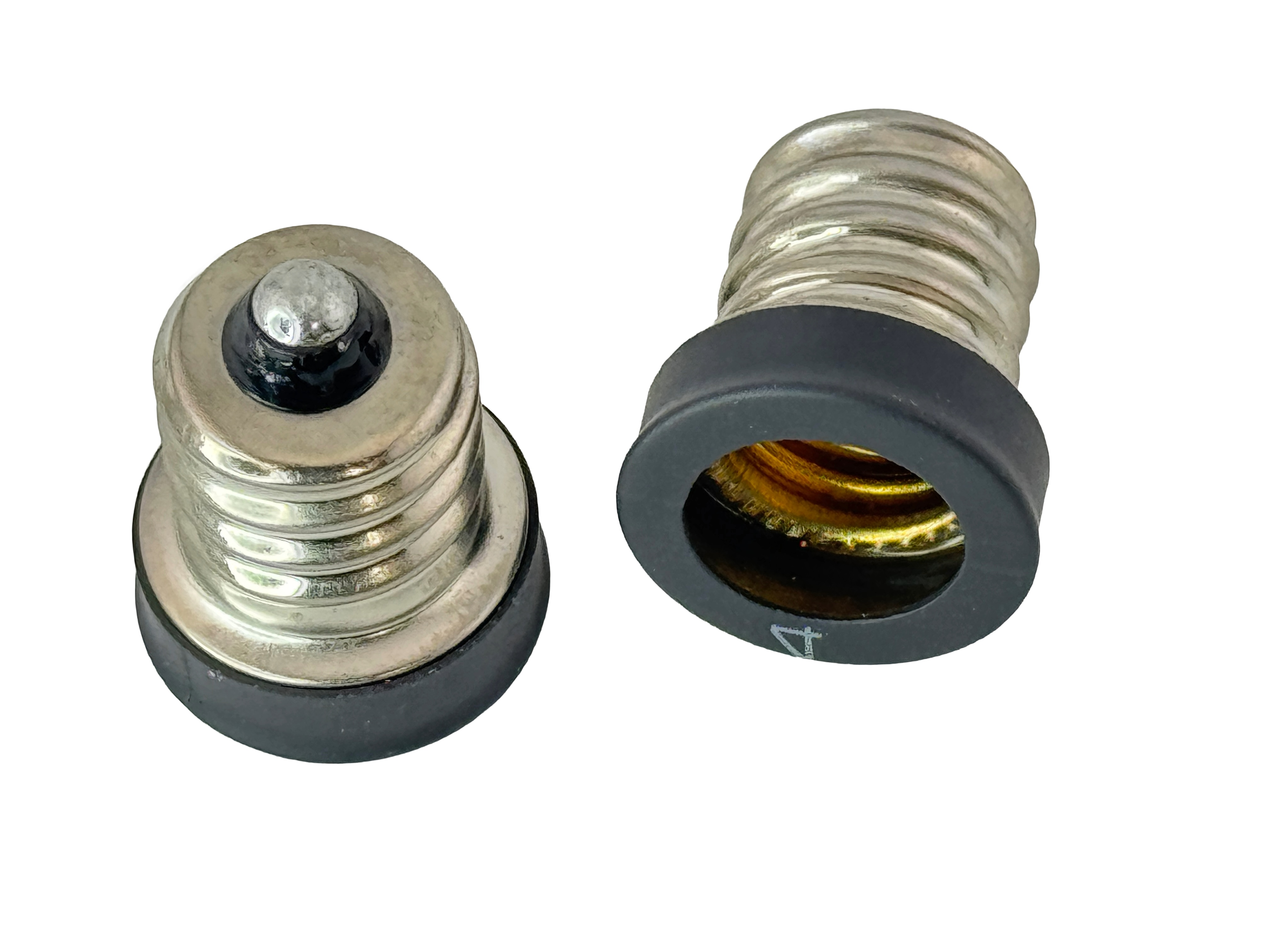 Rebaydo 2pcs E12 Male to E10 Female Socket Converter