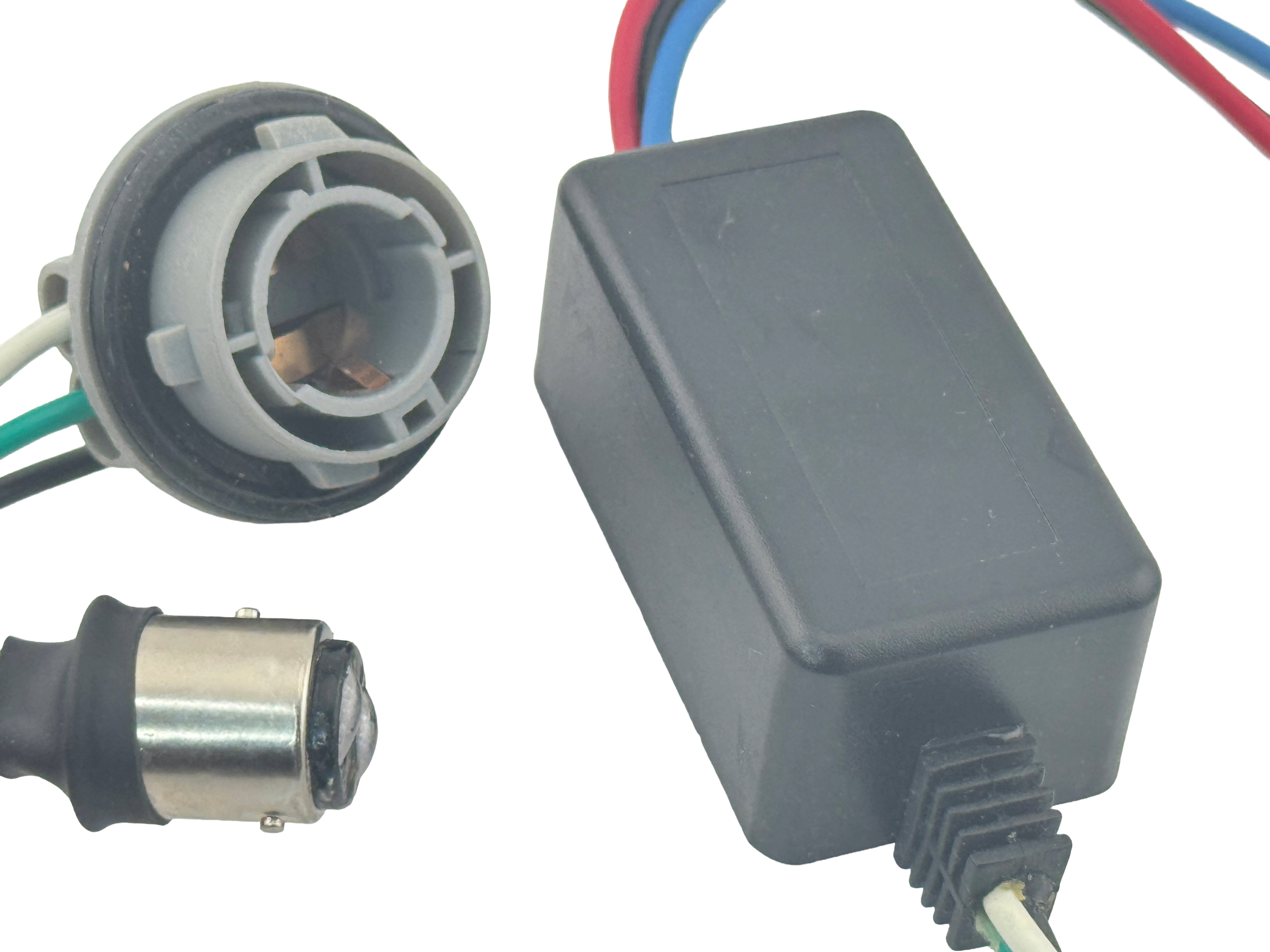 Rebaydo 2pcs BAY15D LED Load Equalizer Inline Socket 