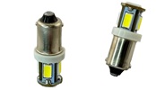 Rebaydo 2pcs 1847 LED Miniature Bulb BA9S Base 6 Volt 6 SMD