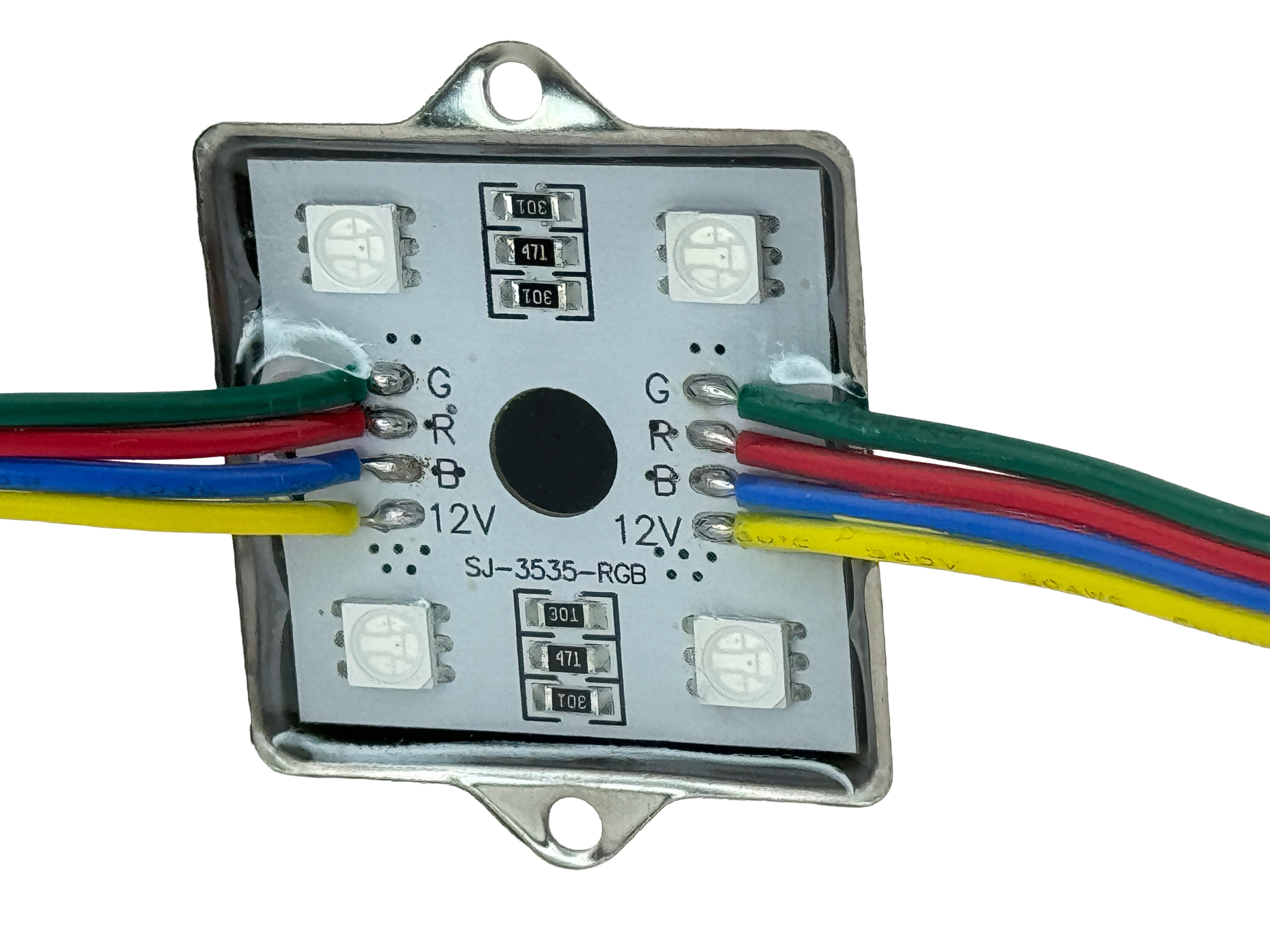 Rebaydo 2pcs 5050 LED Module Water Resistant RGB Common Anode 12 VDC NCNRNW