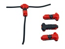 Rebaydo 4pcs Connector T-type 1 to 1 Wire Solder Less Crimp