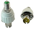 Rebaydo 2pcs E14 Male to BA15D Female Converter Socket