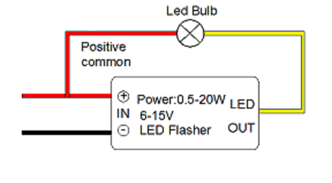 LED Compatible Flasher 6-15V Positive or Negative Ground product 62497