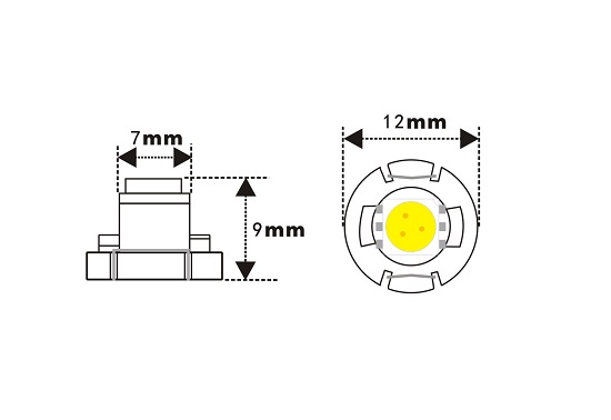 T4.7 5050 LED Light Bulb 12V DC Dim-able product 68742