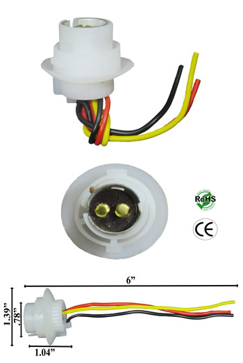 BAY15D Socket Plastic with Wires product 68277